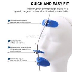Dental Adjustable Orthodontic Face Reverse Pull Headgear Single Lever Red/Blue