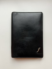 Filofax Boston Pocket Slim Organizer Black Deluxe Nappa Leather EUC