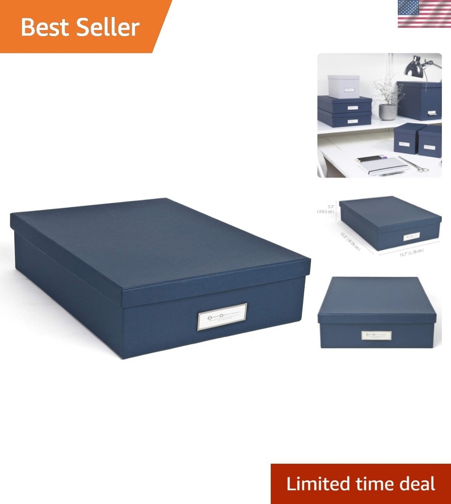 Impact Resistant Blue File Organizer with Lift-Off Lid – 478 Cubic Inch Capacity