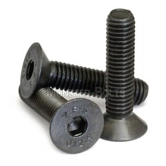 M6 Flat Head Socket Cap Screws, 12.9 Steel w/ Black Oxide DIN 7991, 1.0 Coarse