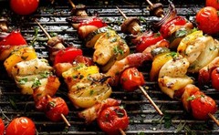 12 Inch 300 CT Bamboo Skewers 4mm Natural Bamboo Thick Wooden Round BBQ | 100/Pk