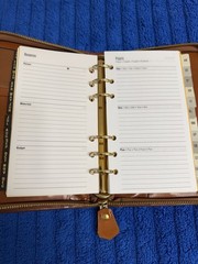 Vintage Dooney & Burke All Weather Leather Planner Deep/Orange Red 1990’s