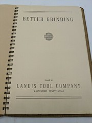Landis Instructions and Parts Manual Grinding Precision Grinders Vintage