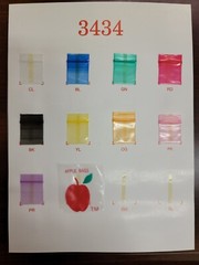 Apple Brand Baggies Size 1212 , 5858,3434,1212-Skinny, (1000)pcs Per Bundle