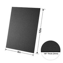 2 Pack Black ABS Plastic Sheets 8x12in 1/8in Thick Impact Resistant DIY