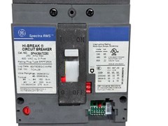 GE SFHA36AT0250 250A 3-PHASE 3-POLE 600V SPECTRA SFHA ELECTRONIC CIRCUIT BREAKER