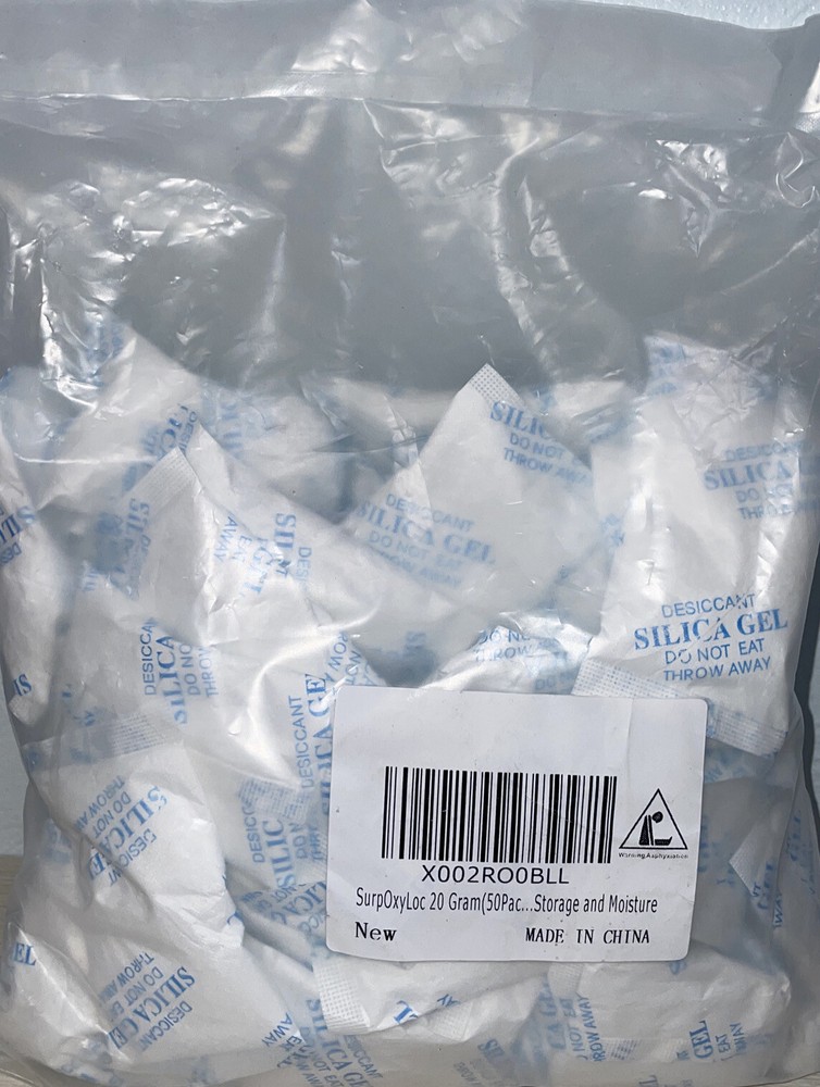 SurpOxyLoc 20Gram50 Packs Food Grade Silica Gel Packs Dessicant Packets for M…