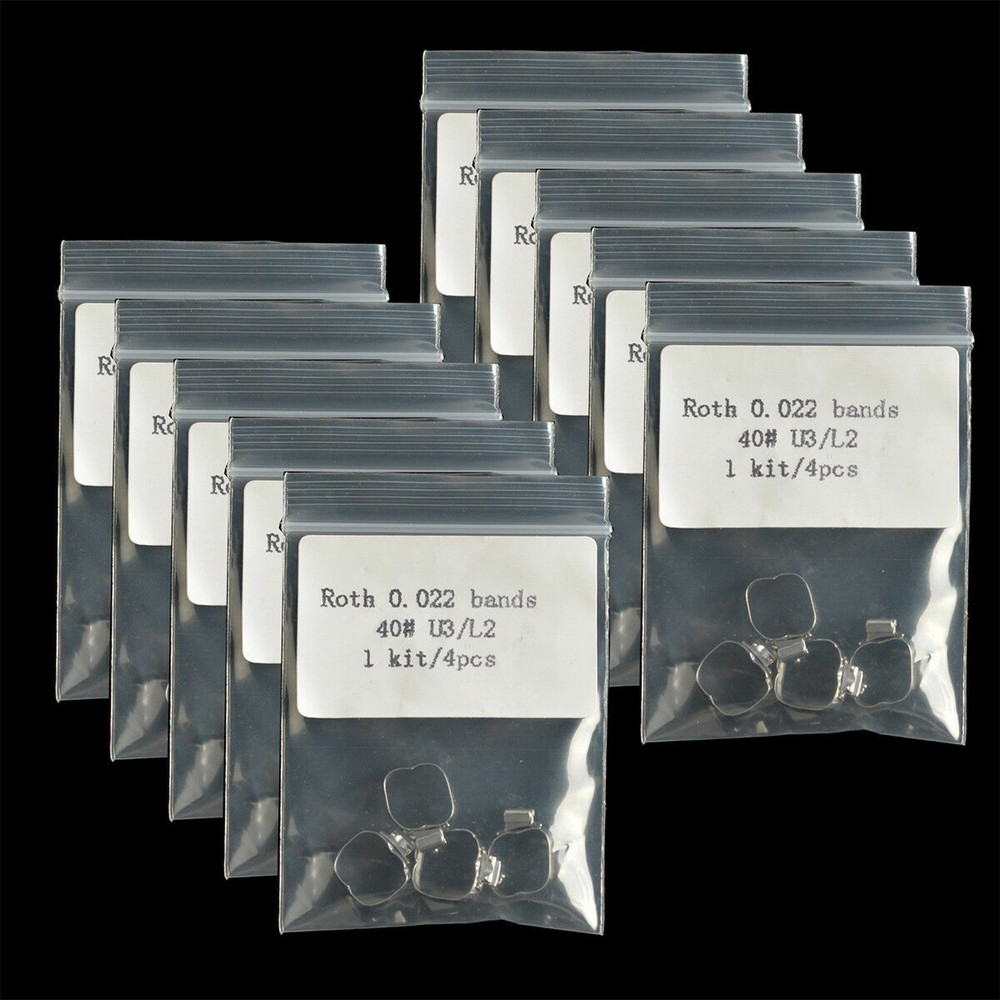 12 Packs Dental Orthodontic Buccal Tube Roth.022 1st Molar Bands 35#-40+ U/3 L/2