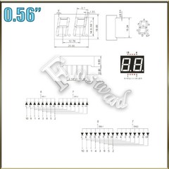 Seven 7 Segment LED Display 0.56″ 0.36 Inch Red 1 2 3 4 Digits Anode Cathode