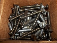 85 PCS THRUWAY FASTNERS FLAT HEAD MACHINE SCREW 1/4″X2″ (DD4)