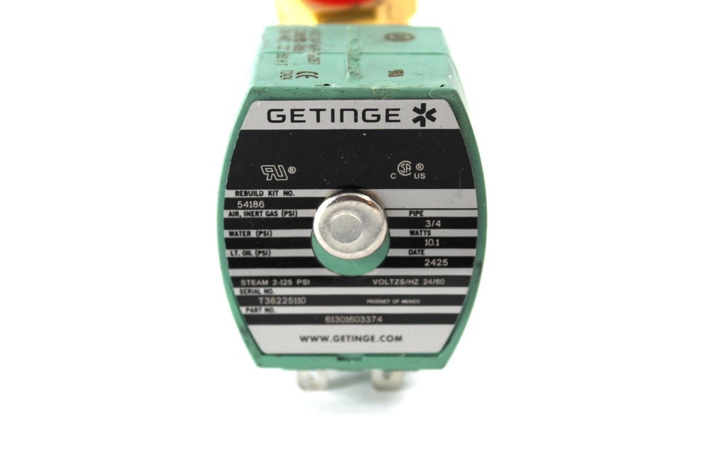 Getinge USA 61301603374 SOLENOID VALVE, 0.75 IN, NC, 2 WAY 3/4″