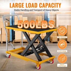 28.5″ Hydraulic Lift Table Cart ,500 Lbs Capacity Single Scissor Lifting Table