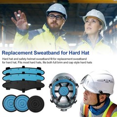 Hard Hat Top Pads and Sweatbands for Safety Helmet Reusable Washable Liners