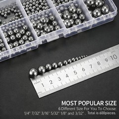 Metric Precision Steel Bearing Balls Assorted Stainless Steel Loose Kit
