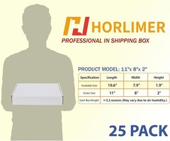 Versatile White Cardboard Boxes, Set of 25 for Shipping or Organizing Items