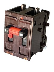 Wadsworth A220N 20 Amp 2 Pole 2P Type A METAL FOOT Circuit Breaker A220 FLAWED!
