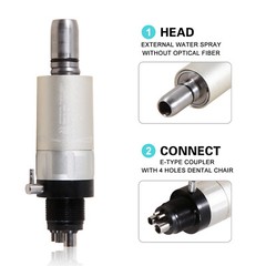 USA Dental Slow Low Speed Handpiece Air Motor 1:1 Direct Drive 4 Hole
