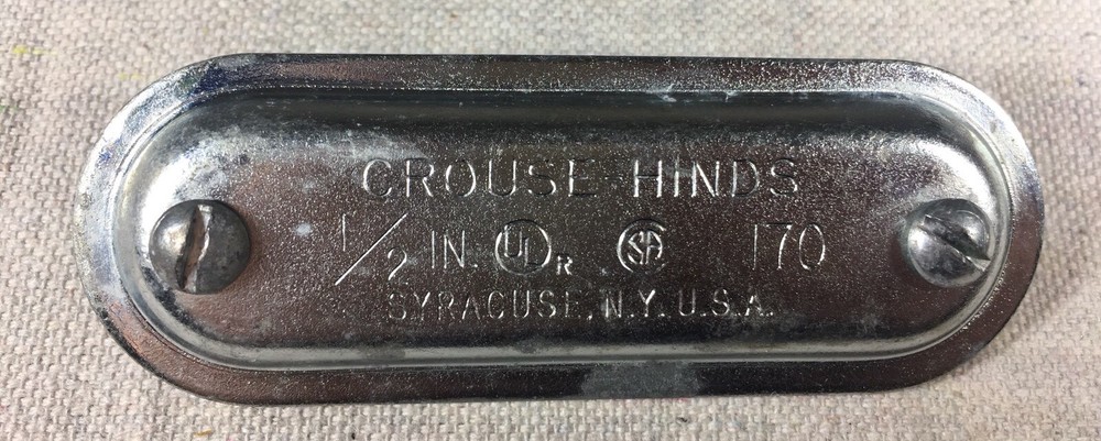 Conduit Body Covers 670 Crouse-Hinds 1-1/2″ Steel (Lot of 5)