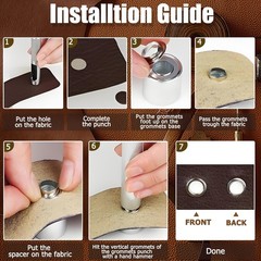 Litoexpe Eyelet Hole Punch Die Tool, 2mm Grommet Setter Hollow Punch (Include…