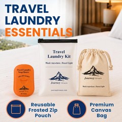 Travel Laundry Detergent Sheets 50 Pack – Compact 50 Count (Pack of 1), White