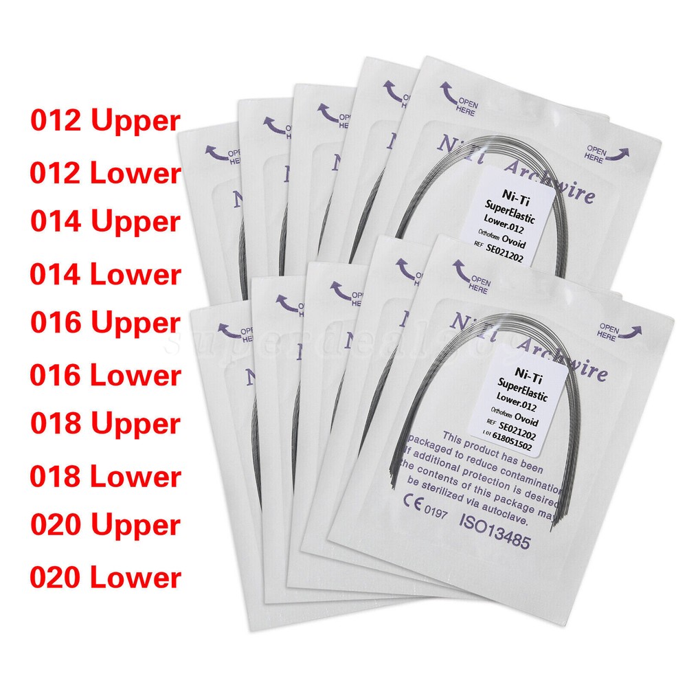 Dental Orthodontic Super Elastic NITI Arch Wire Round Ovoid/Nature form po