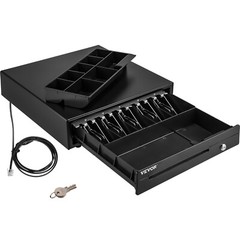 VEVOR Cash Drawer 16″ Cash Register POS System 5 Bill 8 Coin 3 Unlocking Ways