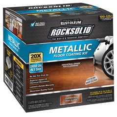 RockSolid Metallic Floor Coating Kit, Copper Pot, High Gloss, 80 Oz – 286894