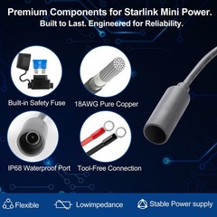 Power Supply 12V 9-28V to 30V 3.5A DC Female Cord Starlink Mini Truck RV