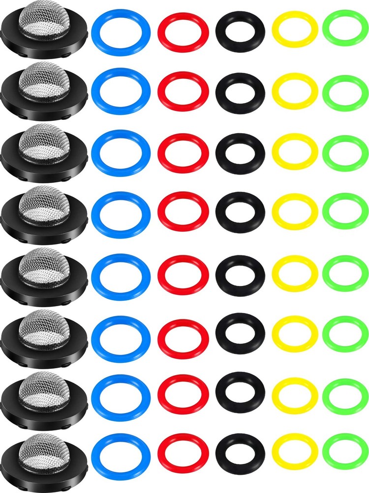 48 Pieces O-Ring Power Pressure 1 inches, Blue, Red, Green, Black, Yellow