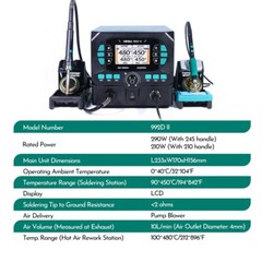 YIHUA 992D-II Hot Air Rework Station for Microscope Soldering Electronic Repair