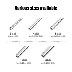 VXCICC 2 Pack 304 Stainless Steel Quick Release Pin 0.24 Inch 6mm-15mm, black