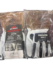 2 PAIR MCR Safety 48406 Premium Grain Goatskin Padded Palm Welding Gloves Size L