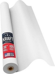 Bryco Goods White Kraft Paper Roll 36″x100′ USA Banner Art Paper #R014