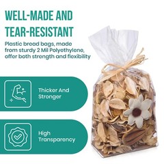 2-Mil Expandable Gusseted Poly Bags Clear Polyethylene Multiple Sizes LDPE