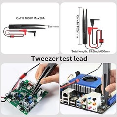 Multimeter Test Lead Kit with Soft Case and Back Probes