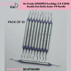 Hu-Friedy S204S9E2 EverEdge 2.0 #204S Double End Sickle Scaler #9 Handle