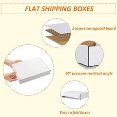 Versatile White Cardboard Boxes, Set of 25 for Shipping or Organizing Items