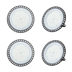 4 Pcs 150W High Bay Light UFO LED With Hook Safety Rope 18000LM Lighting Fixture