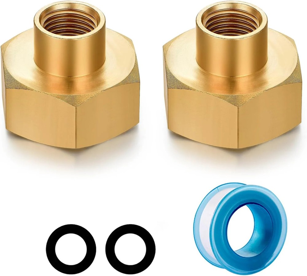 Garden Hose Thread Connector Adapter 1/4″ NPT to 3/4″ GHT Female Brass Garden Ho