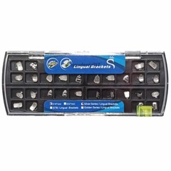 Dental Orthodontic Lingual Bracket Braces 24pcs+Buccal Tube Non-Conve 28pcs/set