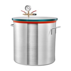 Uimoso 15 Gal Aluminum Vacuum Chamber with Tempered Glass Lid for Degassing