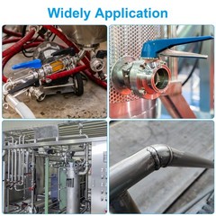 2 1/2 in OD Tri Clamps Tube, Spool Tube with 3 in Clamp Ends,300mm/11.81in