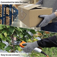 12 Pairs Polyester & Nitrile Safety Work Gloves with Seamless Liners Smooth