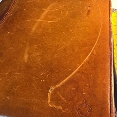 Franklin Covey Riverwood Leather PadFolio Distressed Warm Brown USA