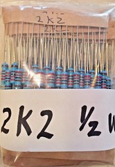10 x 2.2K OHM 1/2 watt 1% metal film resistors 2K2 USA SELLER