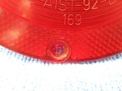 SATE-LITE 169 RED Tail Light Lamp Lens 5-1/8″ SAE-AIST-92-DOT
