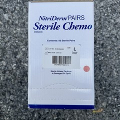 NitriDerm Sterile Chemo Nitrile Gloves Size L 50 Pairs Powder-Free Non-Latex