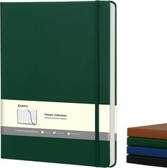 A4 Lined Journal Notebooks, 208 Pages, Large Size-8.5″ X 11″, Dark Green, Hardco