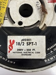 Vintage Carol 18/2 SP-1 Wire Spool with Wire Carol Cable Co. USA Not Full