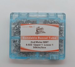 50Sets Dental Ortho Bondable Buccal Tubes 1st 2nd Molar Roth/MBT 022 Mesh Base